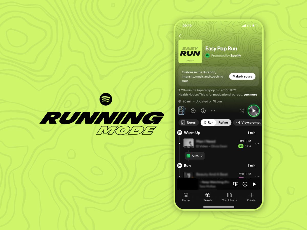 Spotify lanza Running Mode con playlists creadas por inteligencia artificial