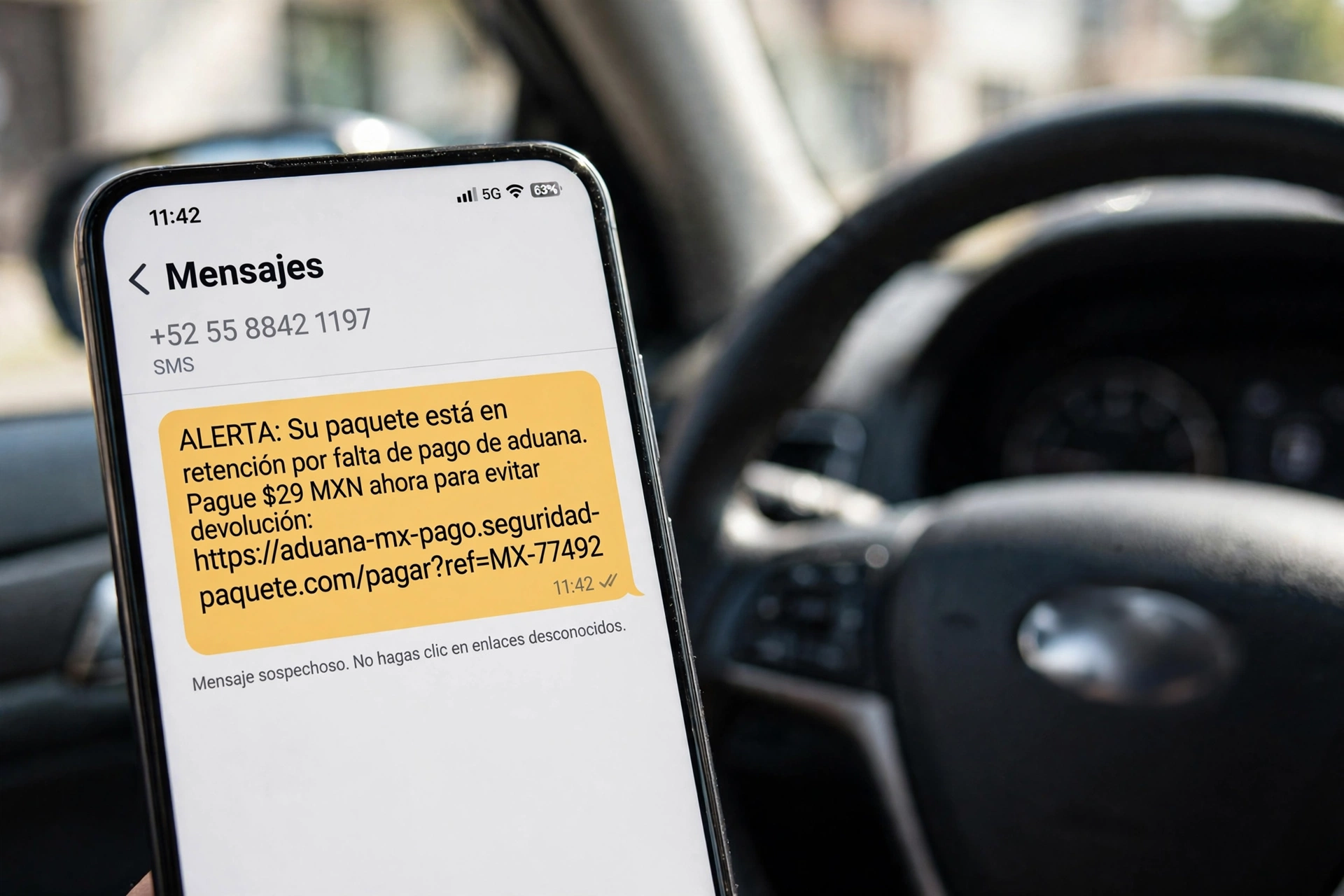 Guía de la SSPC para detectar multas falsas por SMS en México