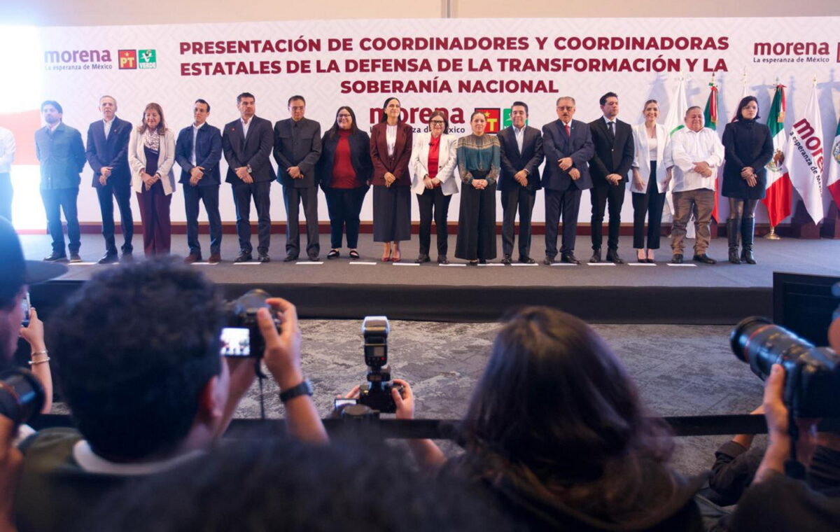 Presentación de coordinadores estatales de Morena durante el nombramiento de Imelda Castro en Sinaloa