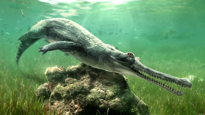 El cocodrilo sin hocico que quedó atrapado en las piedras de la Gran Esfinge de Guiza